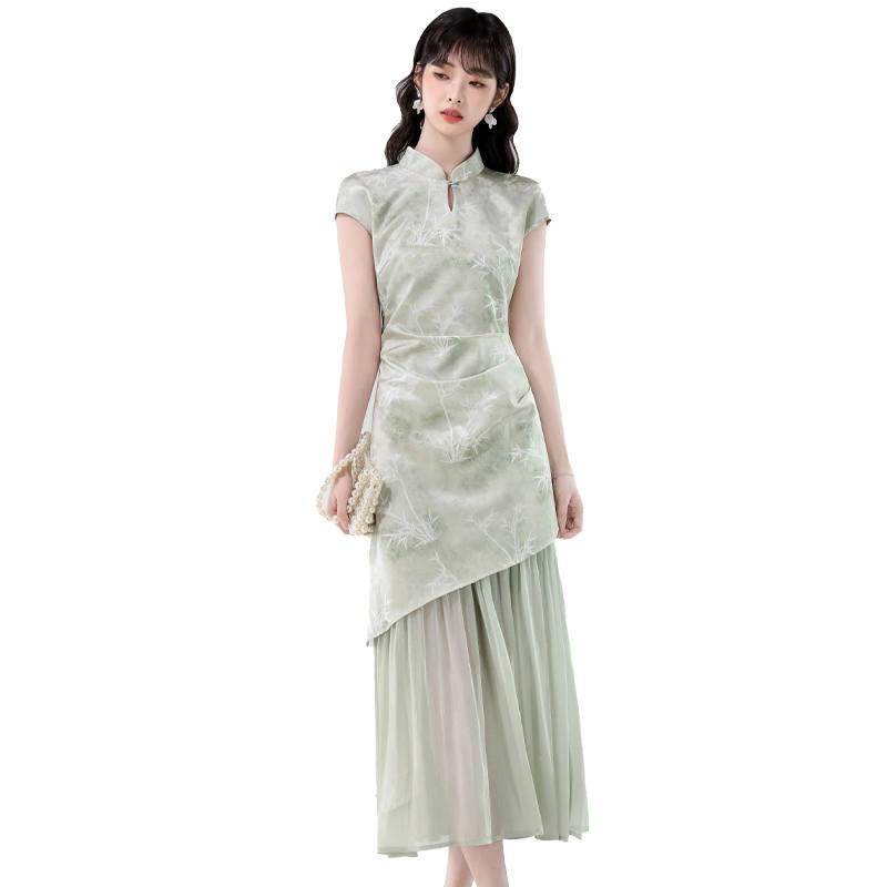 SIXUSICHOU Short Sleeved Dress Women's