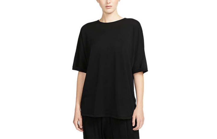 Nike Nike Esc Series T Shirts Women's Black Crew Neck Moderate Straight Fit