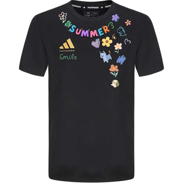 Adidas Adidas T Shirts Unisex Black Crew Neck Moderate