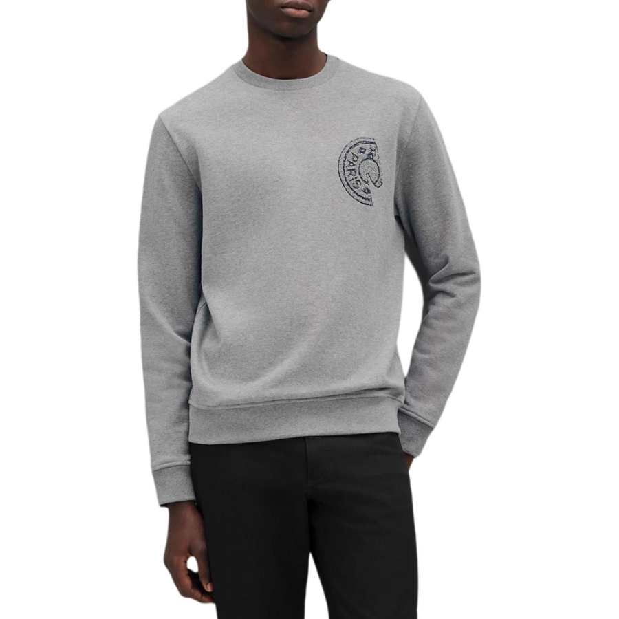 HERMES HERMES Sweatshirts Men's Gray Crew Neck Moderate