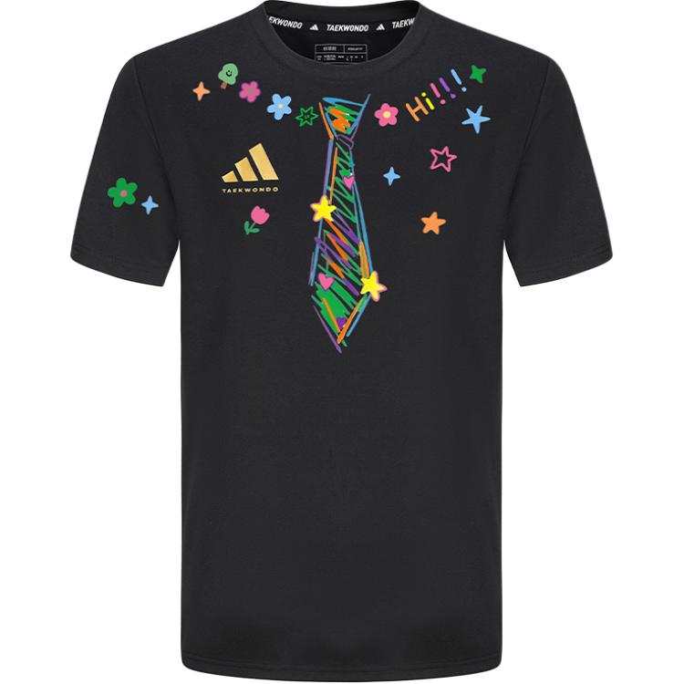 Adidas Adidas Athleisure Crew Neck T Shirt, Cotton Short Sleeved Unisex