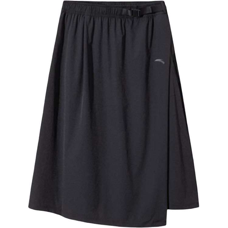 ANTA Anta Irregular Casual Long Skirt Women's Basic Black