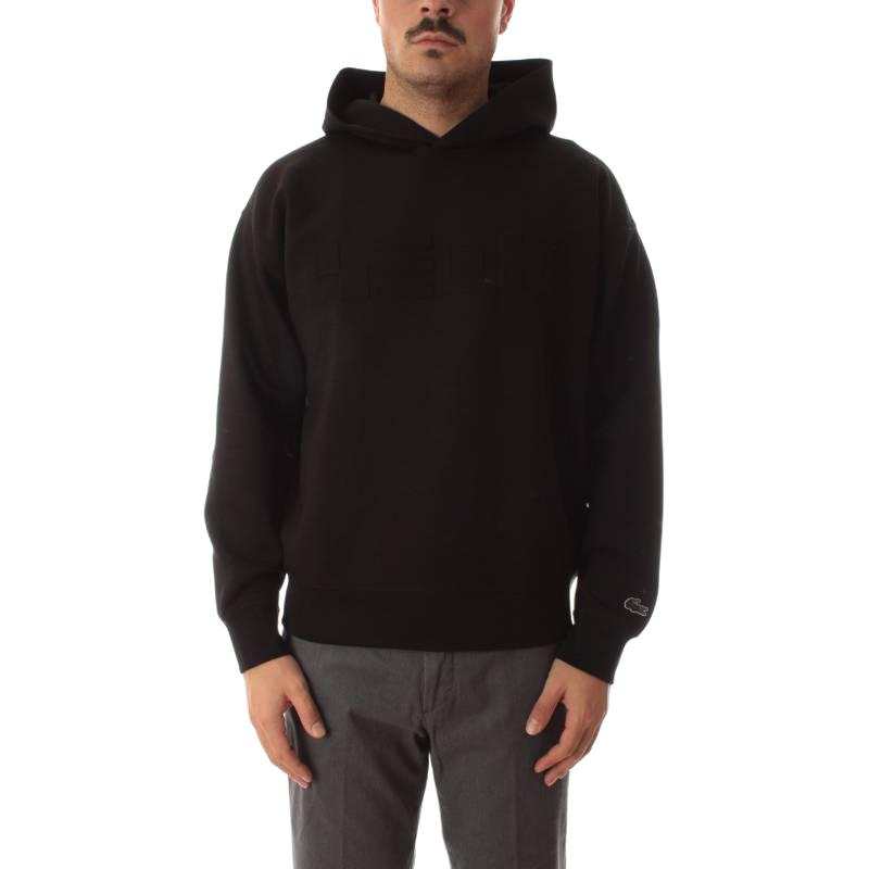 LACOSTE LACOSTE Sweatshirts Men's Black Hooded Moderate