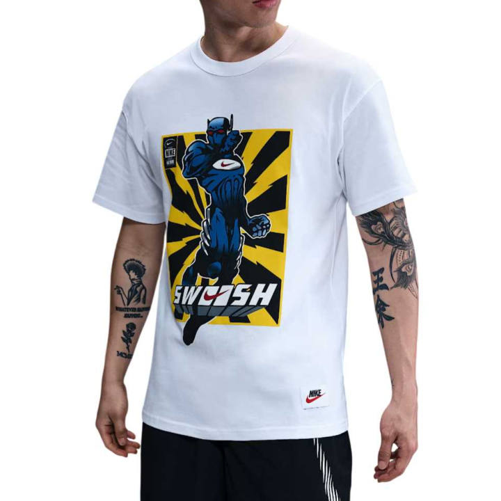 Nike Nike Max90 T Shirts Men's White Crew Neck Moderate Straight Fit
