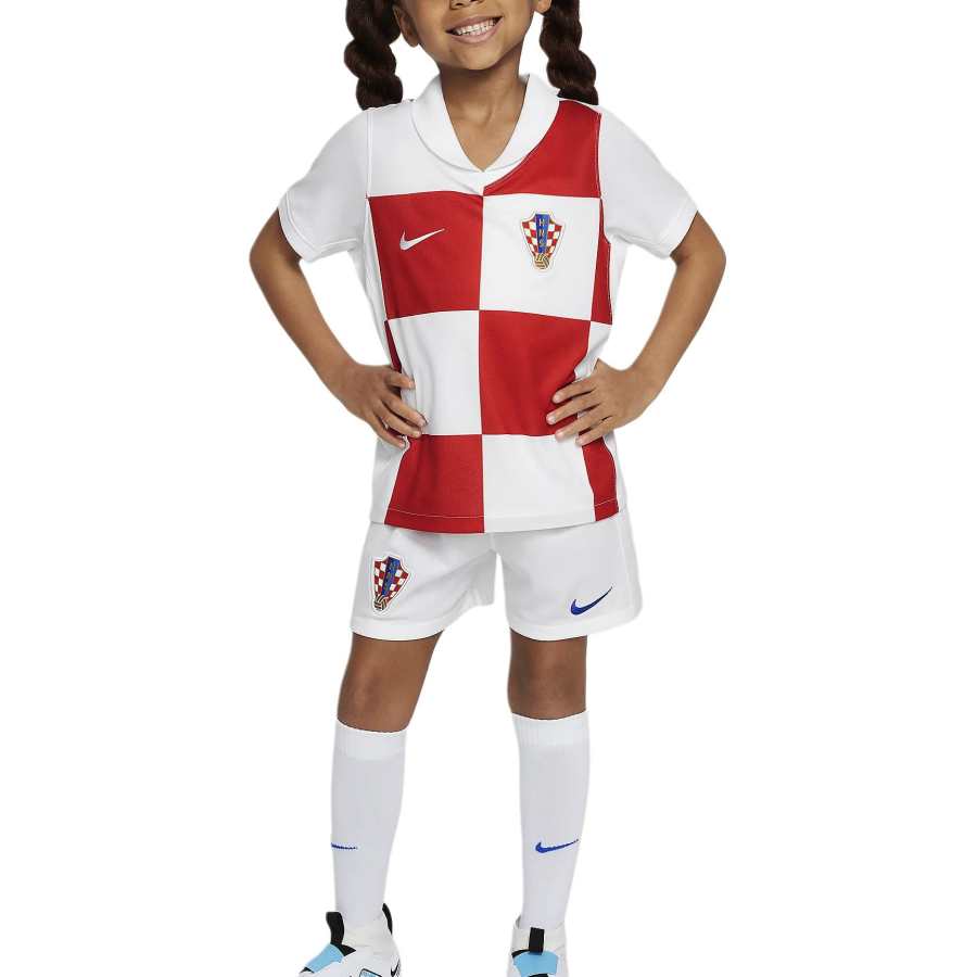 Nike Nike Casual Sportswear Croatia 2024/25 Stadium Home White/University Red/White Children Aged 3 7 Years Old