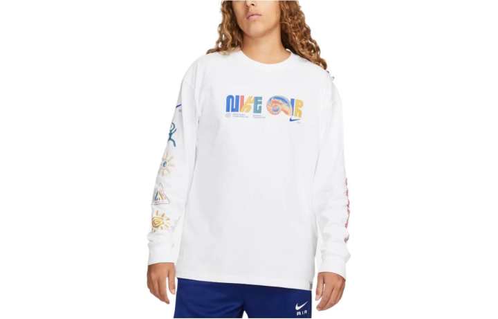 Nike Nike T Shirts Men's White Crew Neck Moderate Straight Fit