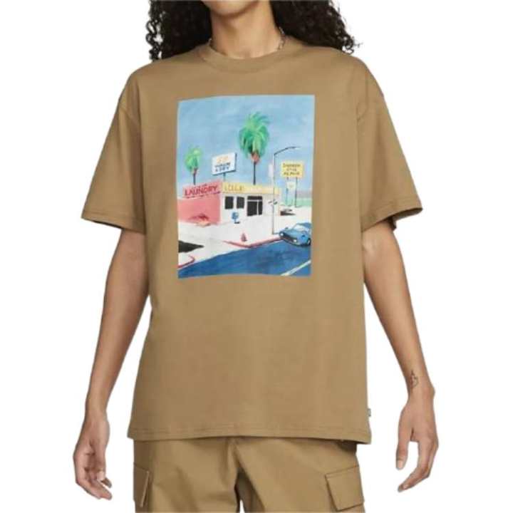 Nike Nike T Shirts Men's Brown Crew Neck