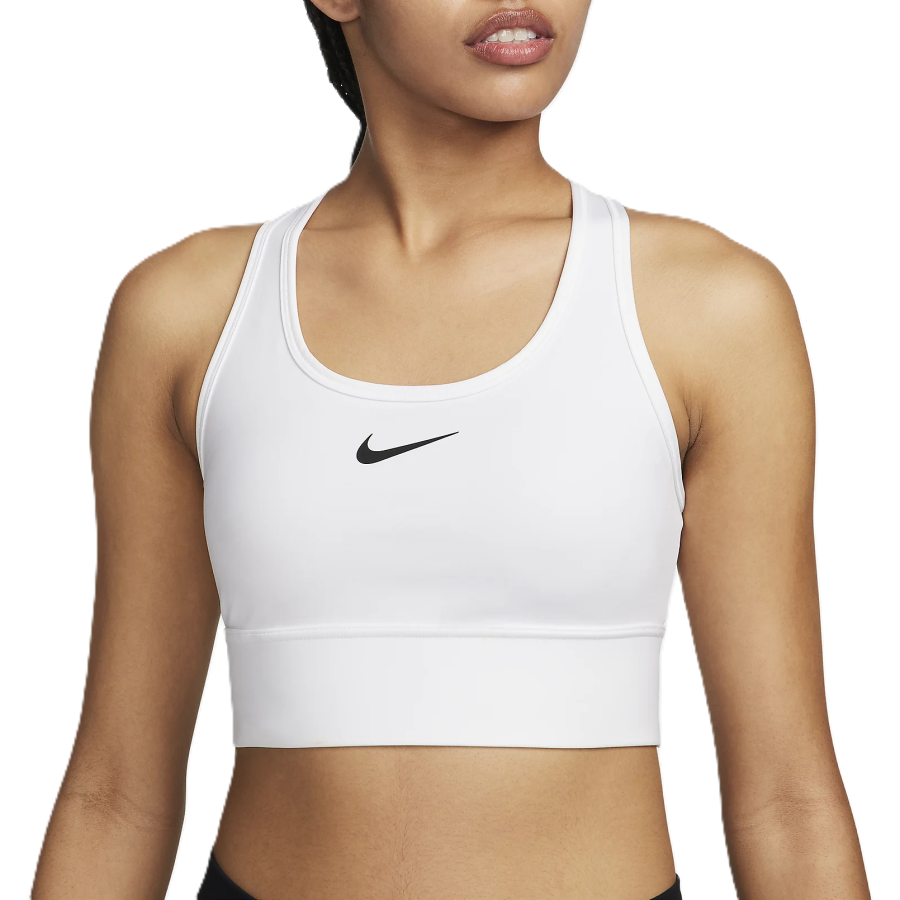 Nike Nike Swoosh Women's Padded Longline Sports Bra Sports Underwear Women's White