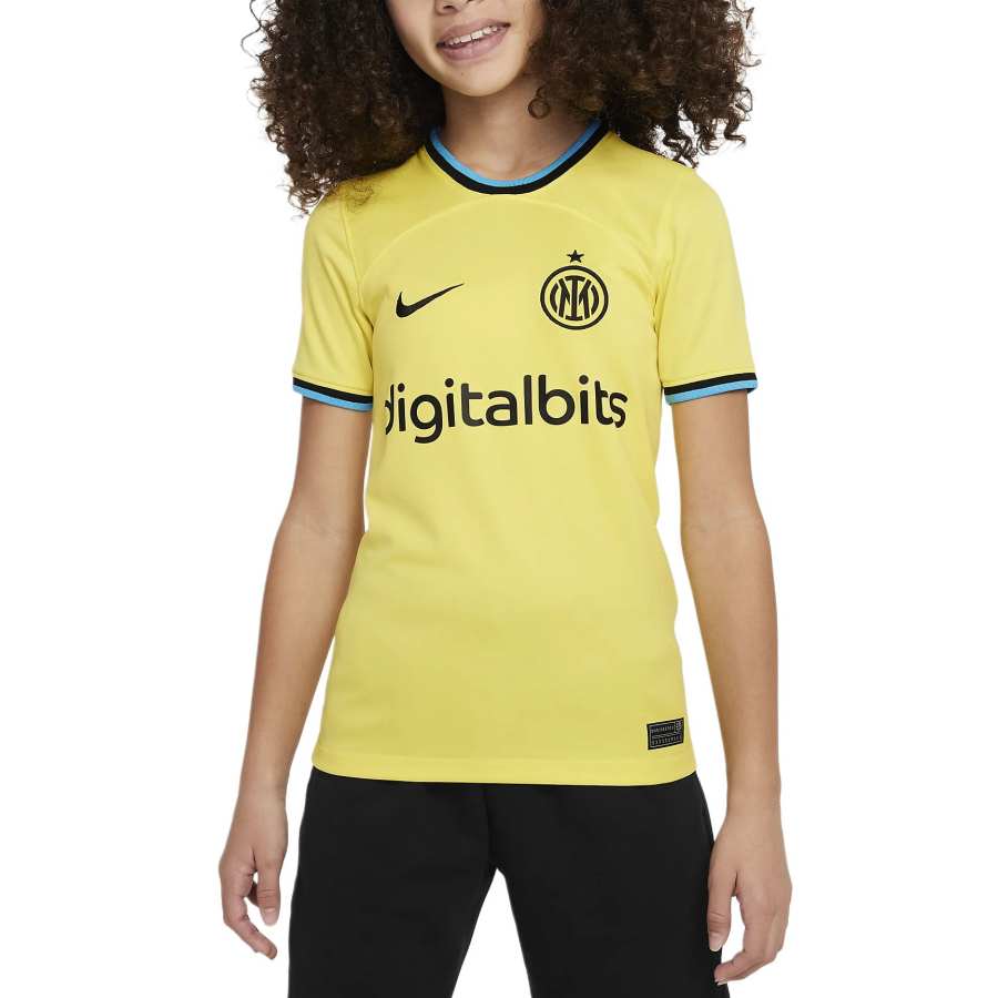 Nike Nike Dri FIT Sport T Shirt Fresh Yellow/fresh Yellow/black Teenagers