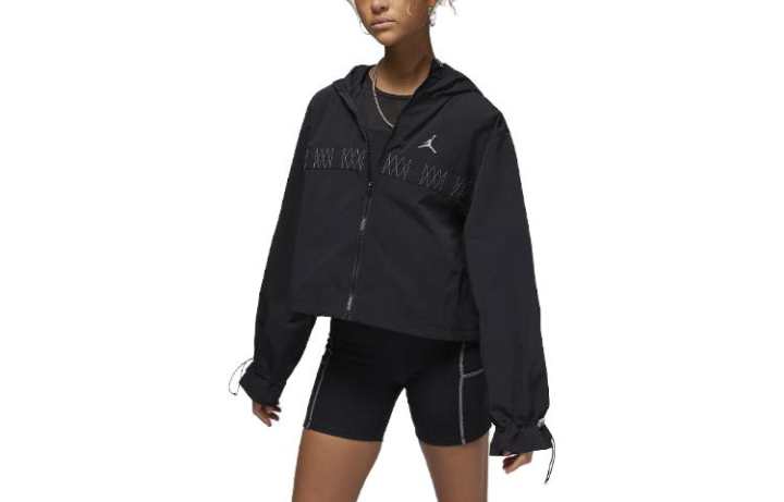 Jordan Jordan Jackets Women's Black Hooded Moderate Other