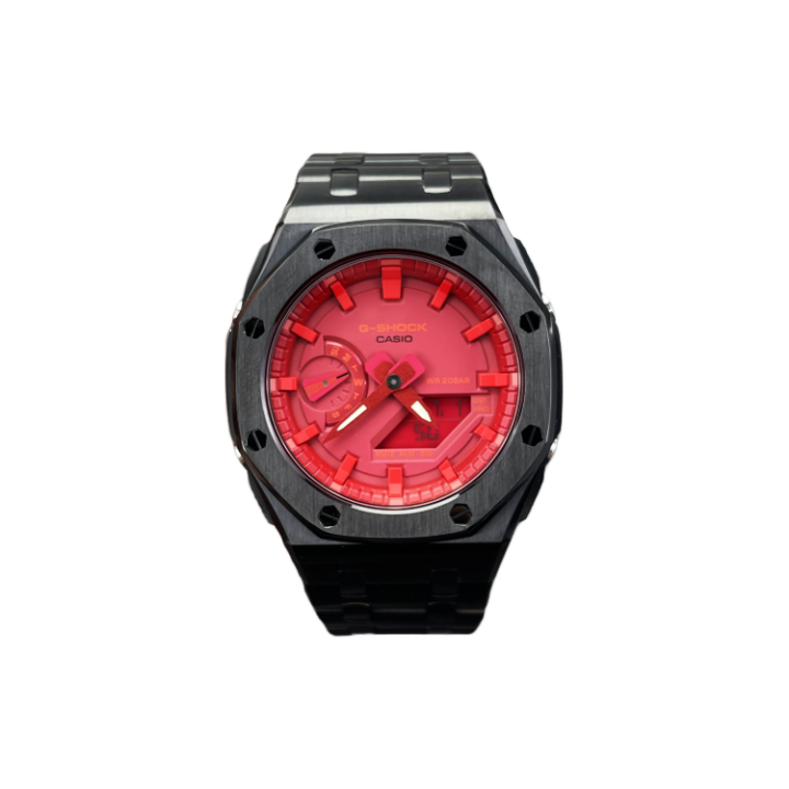 CASIO CASIO Custom Collection Quartz Movement Stainless Steel Watchband Watch Men's Watches Red Watch Dial