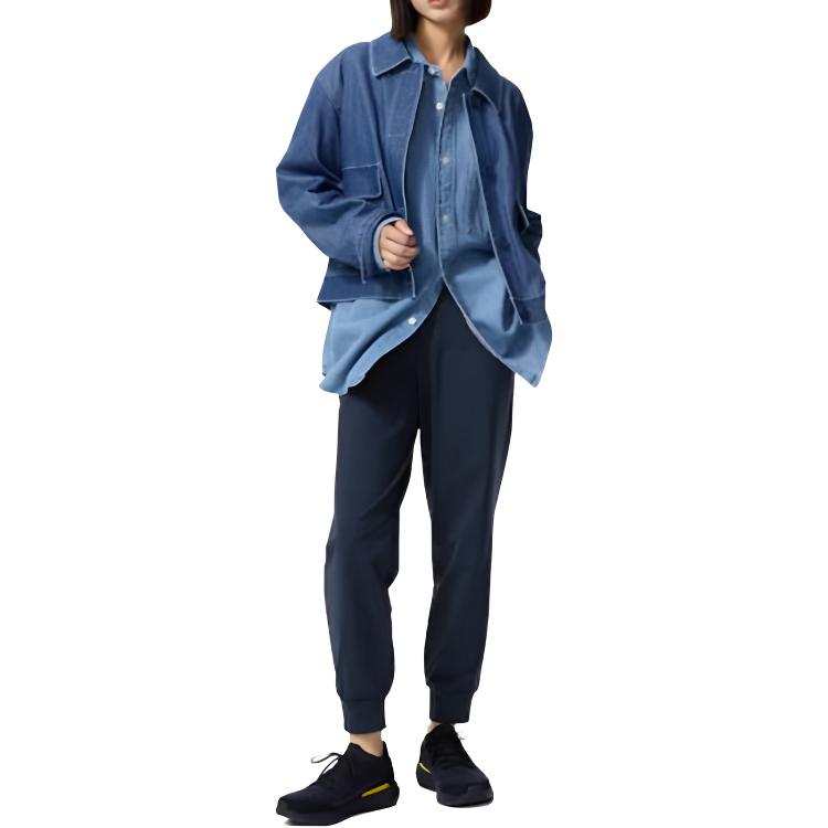 UNIQLO Knitted Sweatpants Women's Marine Blue