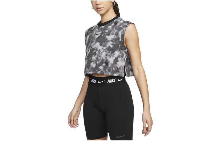 Nike Nike Crop Tops Women's Black Crew Neck Moderate