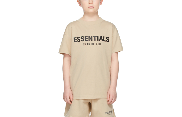 Fear Of God Essentials T Shirt FW21 Khaki Kids'