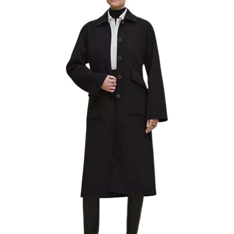 HERMES HERMES Coats Women's Black Moderate