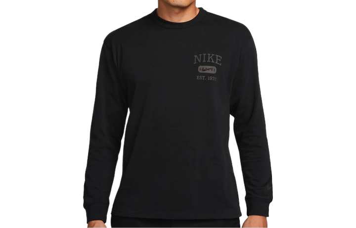 Nike Nike T Shirts Men's Black Crew Neck Moderate Straight Fit