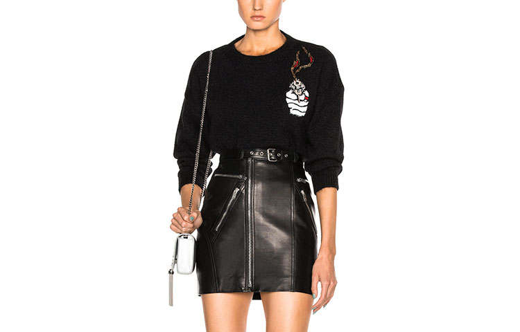SAINT LAURENT Sweaters Women's Black Crew Neck Moderate Other