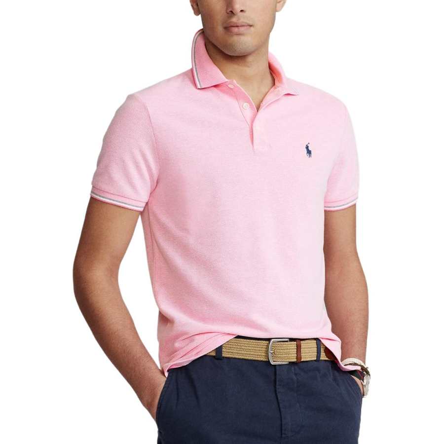 Polo Ralph Lauren SS25 Polo Shirt Custom Slim Fit Men's Bright Pink