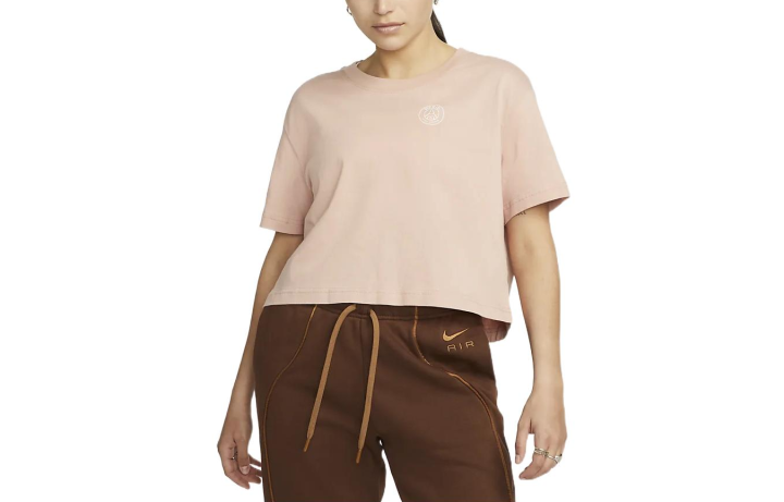 Nike Nike T Shirts Women's Pink Crew Neck Moderate Straight Fit