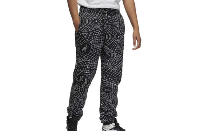 Jordan Jordan Knitted Sweatpants Women's Black Moderate Cuffed Pants