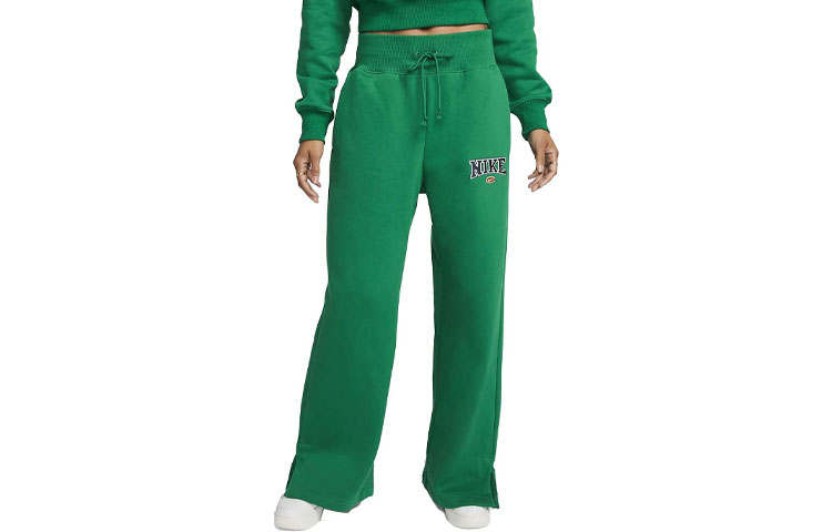 Nike Nike Knitted Sweatpants Women's Green Moderate Straight Fit Pants