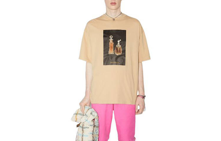 Acne Studios Acne Studios T Shirts Men's Beige Crew Neck Moderate