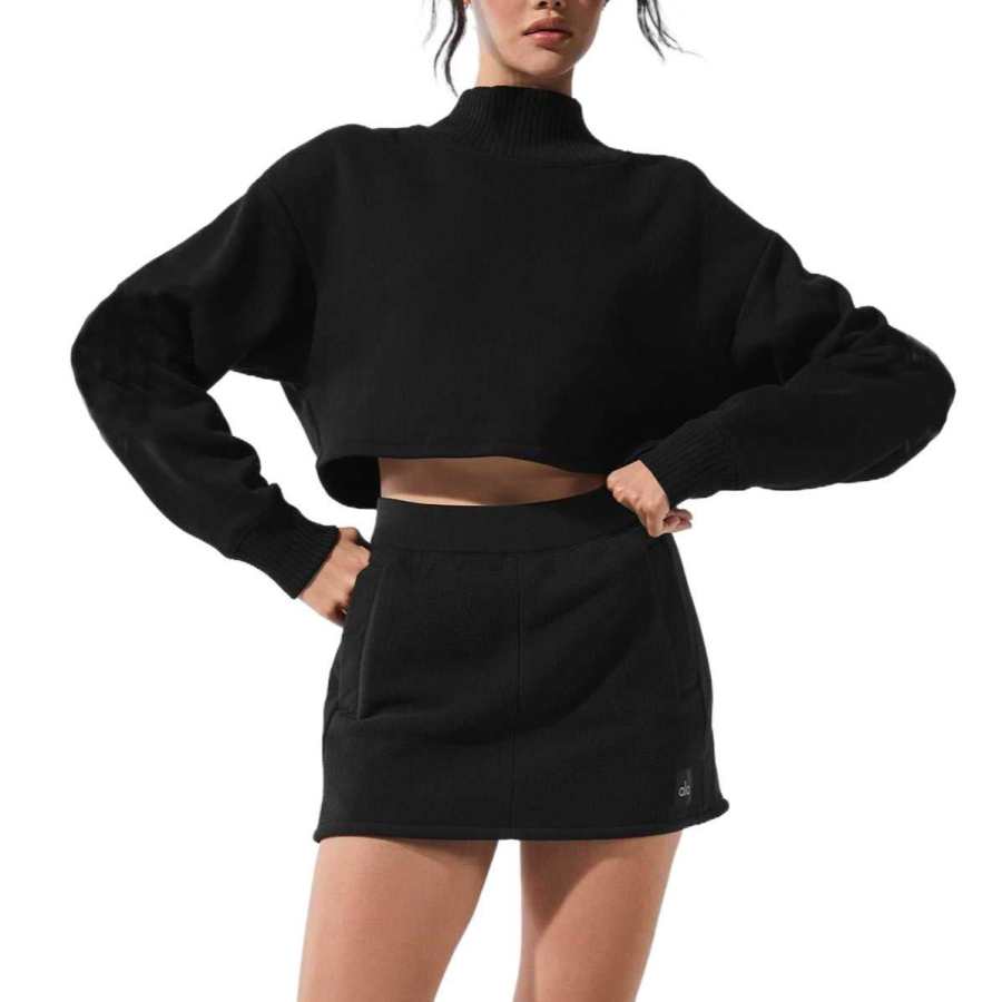 Alo Yoga Crop Tops Women's Turtleneck Moderate