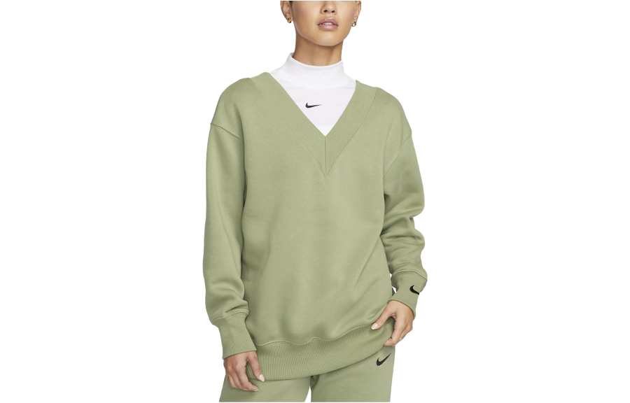 Nike Nike Sweatshirts Women's Green V Neck Moderate Other