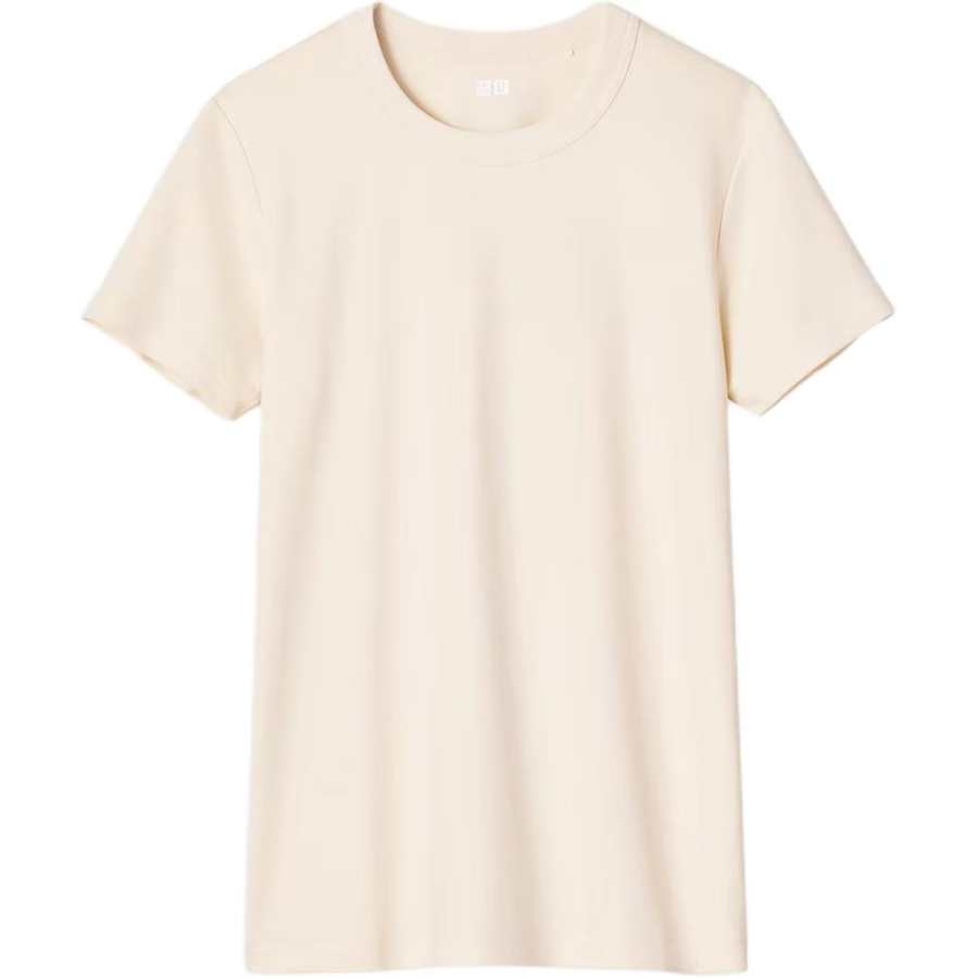 UNIQLO T Shirts Women's Natural Crew Neck