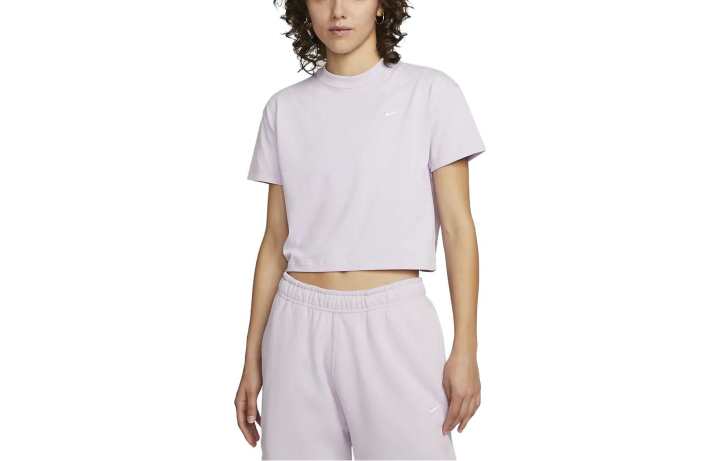 Nike Nike T Shirts Women's Doll White Crew Neck Moderate Straight Fit
