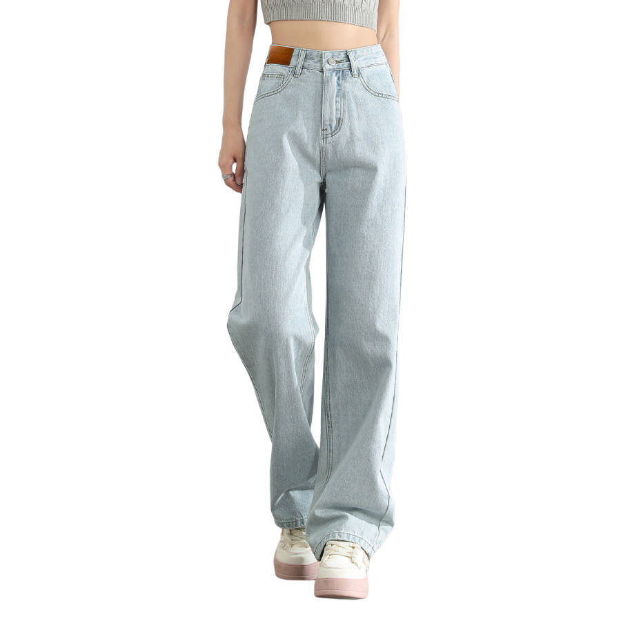BALENO Jeans Women's Light Blue Moderate Wide Leg Pants