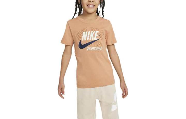 Nike Nike Retro Sportswear T Shirt Kids' Amber Brown