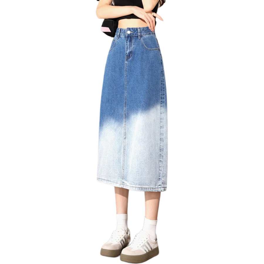 Tonlion Denim Long Skirt Women's