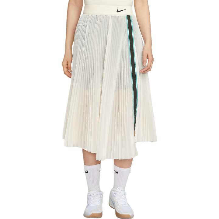 Nike Nike Court Slam SS25 Casual Long Skirt Women's Light Ivory White/Black
