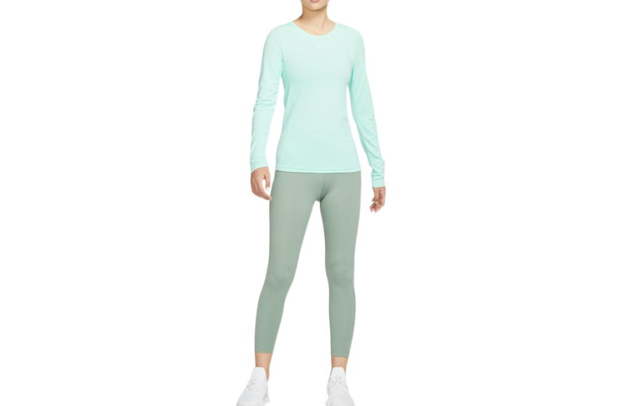Nike Nike T Shirts Women's Green Crew Neck Moderate