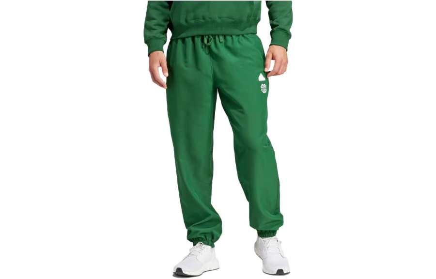 Adidas Adidas Celtic FC Knitted Sweatpants Men's Green Moderate Cuffed Pants