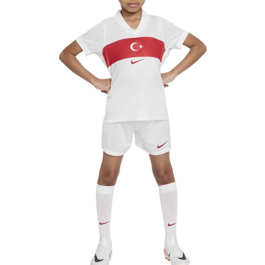 Nike Nike Kids' Soccer Jersey Türkiye 2024/25 Stadium Home White/Sports Red/Sports Red Kids'