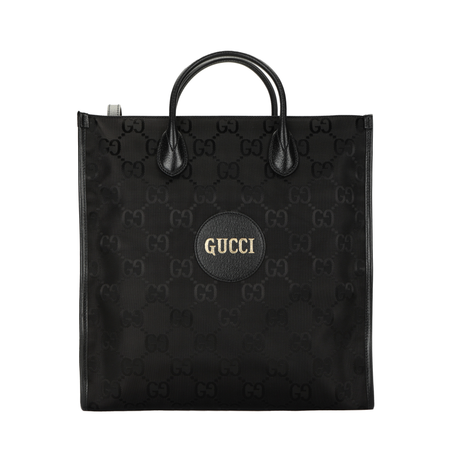 GUCCI Off The Grid Nylon With Leather Tote Bag, Shopping Bag, Portable Crossbody Bag, Shoulder Bag Men's Black