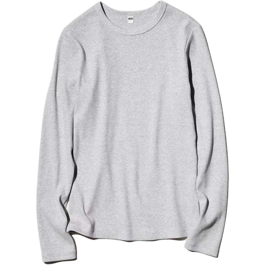 UNIQLO T Shirts Women's Gray Crew Neck