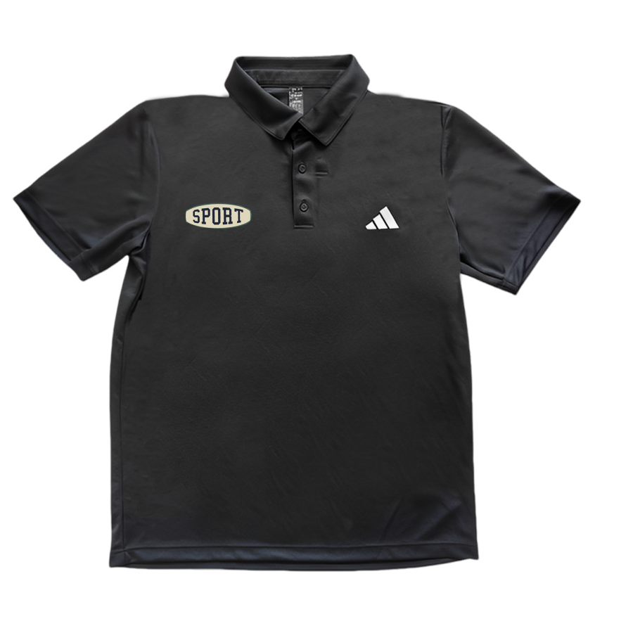 Adidas Adidas Polo Shirts Unisex Black Polo Collar Moderate Straight Fit