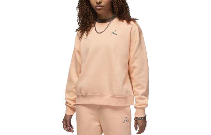 Jordan Jordan Brooklyn Sweatshirts Women's Light Pink Crew Neck Moderate Regular