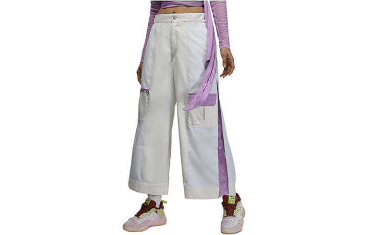Jordan Jordan Casual Pants Women's Phantom Gray White Moderate Straight Fit Pants