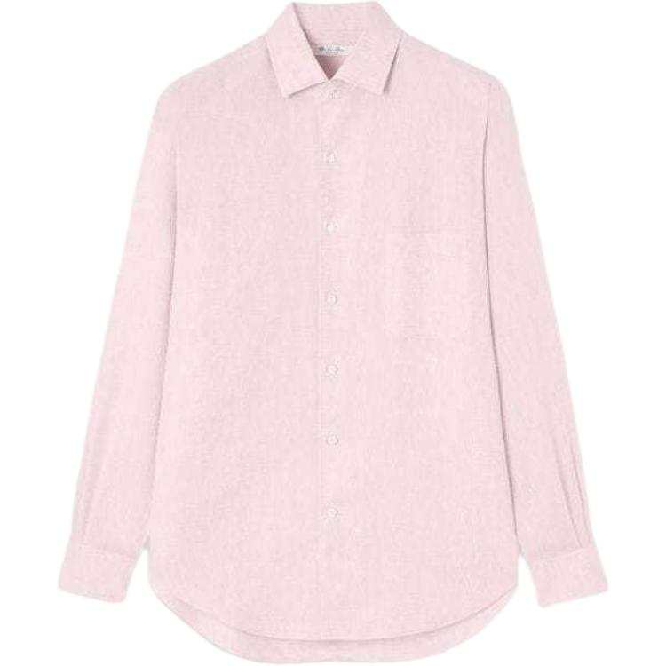 Loro Piana Shirts Men's Pink Lapel Moderate
