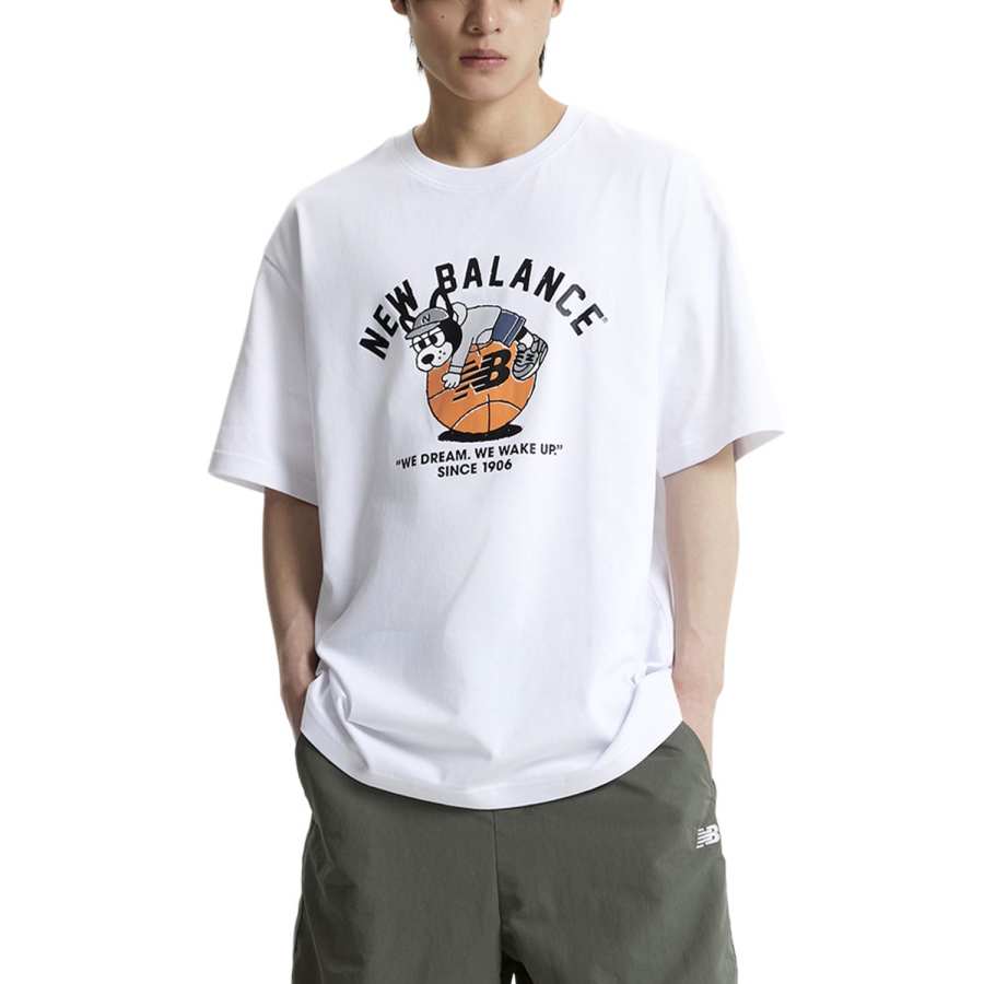 New Balance New Balance SEMI Over FIT UNI FRIENDS T Shirt Unisex White