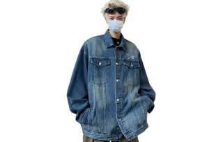 Mogao Denim Jackets Unisex Lapel Moderate Other