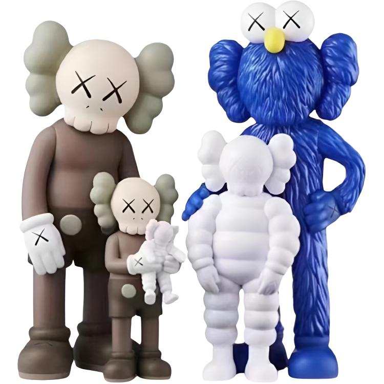 KAWS KAWS TOKYO FIRST FAMILY Brown/Blue/White Trendy Figures 34cm