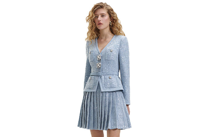 Self-portrait Self portrait Skirt Set Women's Misty Blue