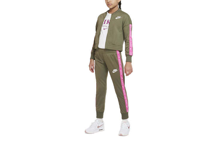 Nike Nike FW22 Casual Sportswear Olive Green Kids'