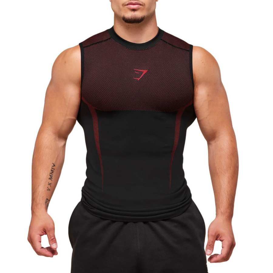 GYMSHARK Tank Tops Men's Crew Neck Moderate Other