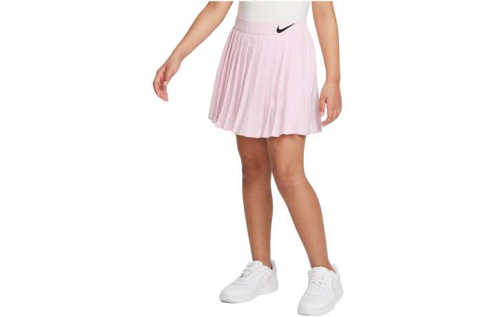 Nike Nike Jelly Solid Color Logo Pleated Skirt Kids' Foam Pink